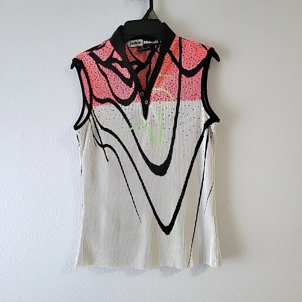 Jamie Sadock Womens Sleeveless Pleated Tank Top Size Xsmall